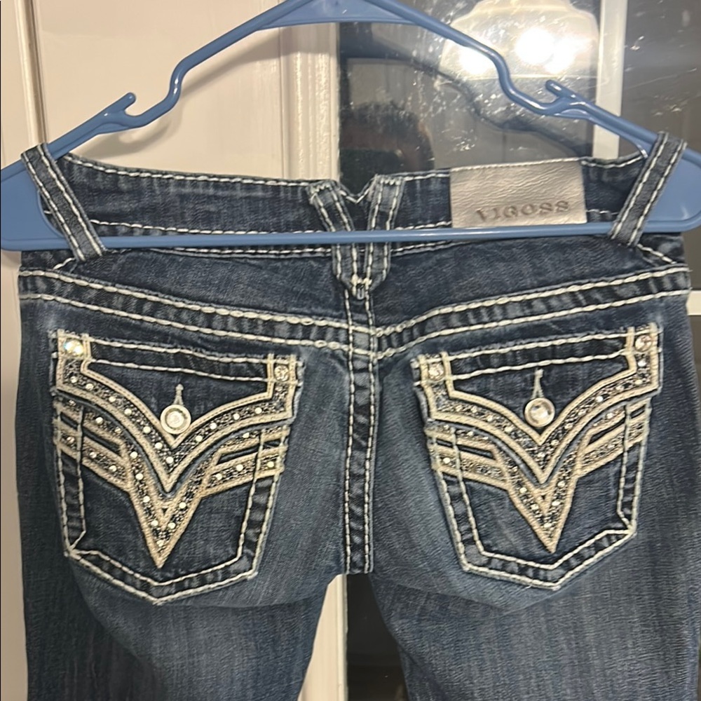 Vigoss Blue Boot Cut Jeans with Embellished Back